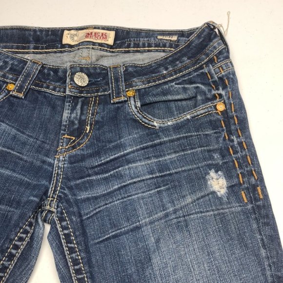 PREMIUM HANDCRAFTED MEK DENIM NEW YORK BOOT JEANS 27x34 ⭐️ - Picture 8 of 15